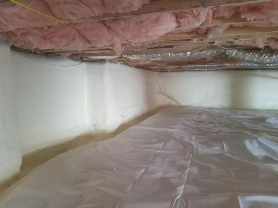 Crawl space encapsulation with closed-cell spray foam for Spray Foam Roofing in East Norriton